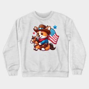 A Whimsical Tribute to American Culture in Cartoon Style Crewneck Sweatshirt